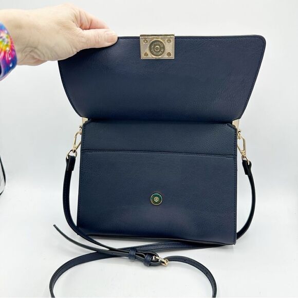 Dune London Pink/Blue Color-block Convertible Structured Satchel/Crossbody Bag - Picture 5 of 11